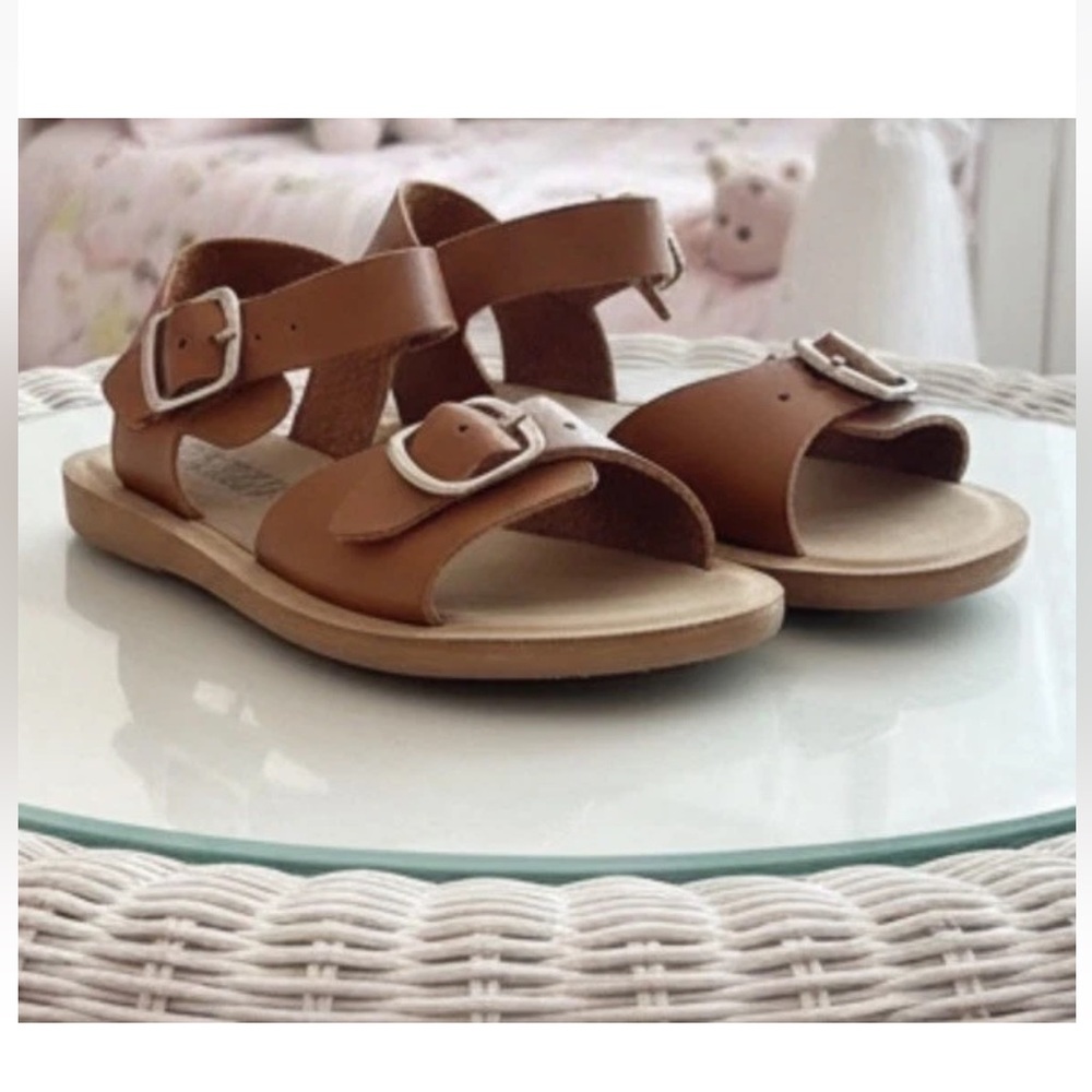 Like New SandalUp Brown Double Buckle Sandal Sz 8T